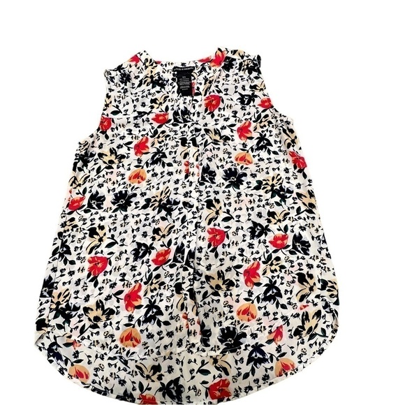 Chelsea & Theodore Floral Sleeveless Button Down Blouse, Size Small - Picture 8 of 13